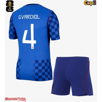 Croația Josko Gvardiol #4 Echipament de Fotbal Replică Mondial 2026 Copii Deplasare (+ Șorturi)